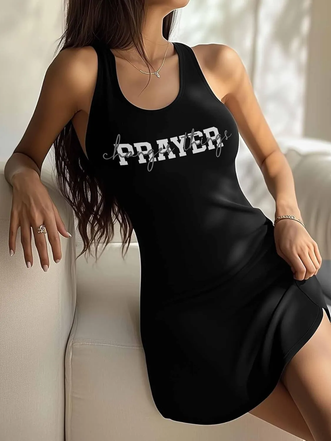 Libaoge Nightgowns for Women Paryer Sleeveless Sleepwear Racerback Women's Nightgowns & Sleepshirts S-4XL