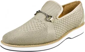 LIBERTYZENO Mens Canvas Textile & Suede Leather Adults Noble Penny Loafers Slip On Prom & Wedding Party Shoes for Prom Graduation