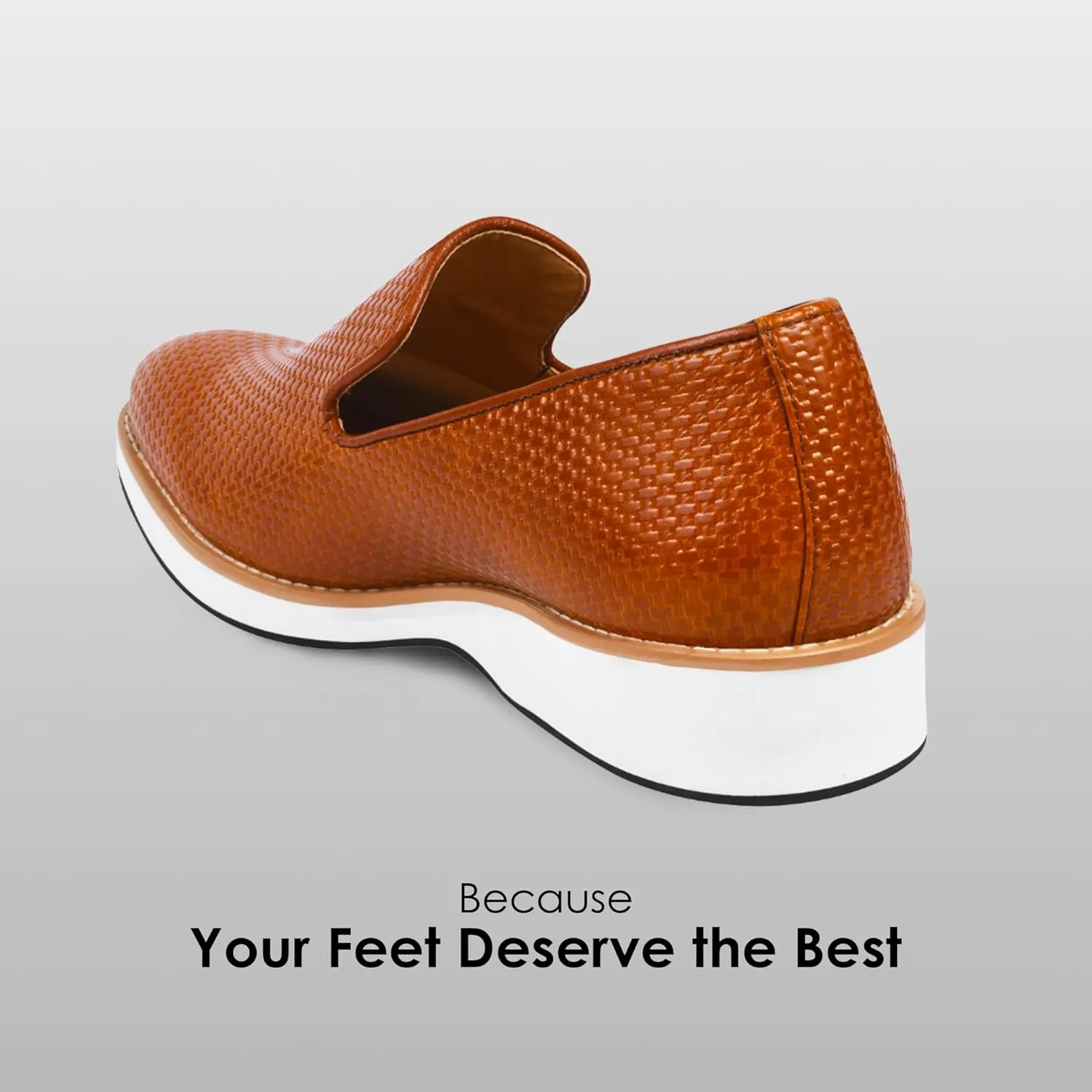 LIBERTYZENO Mens Tassel Knitted Print Manmade Leather Adults Noble Penny Loafers Slip On Shoes for Prom Graduation