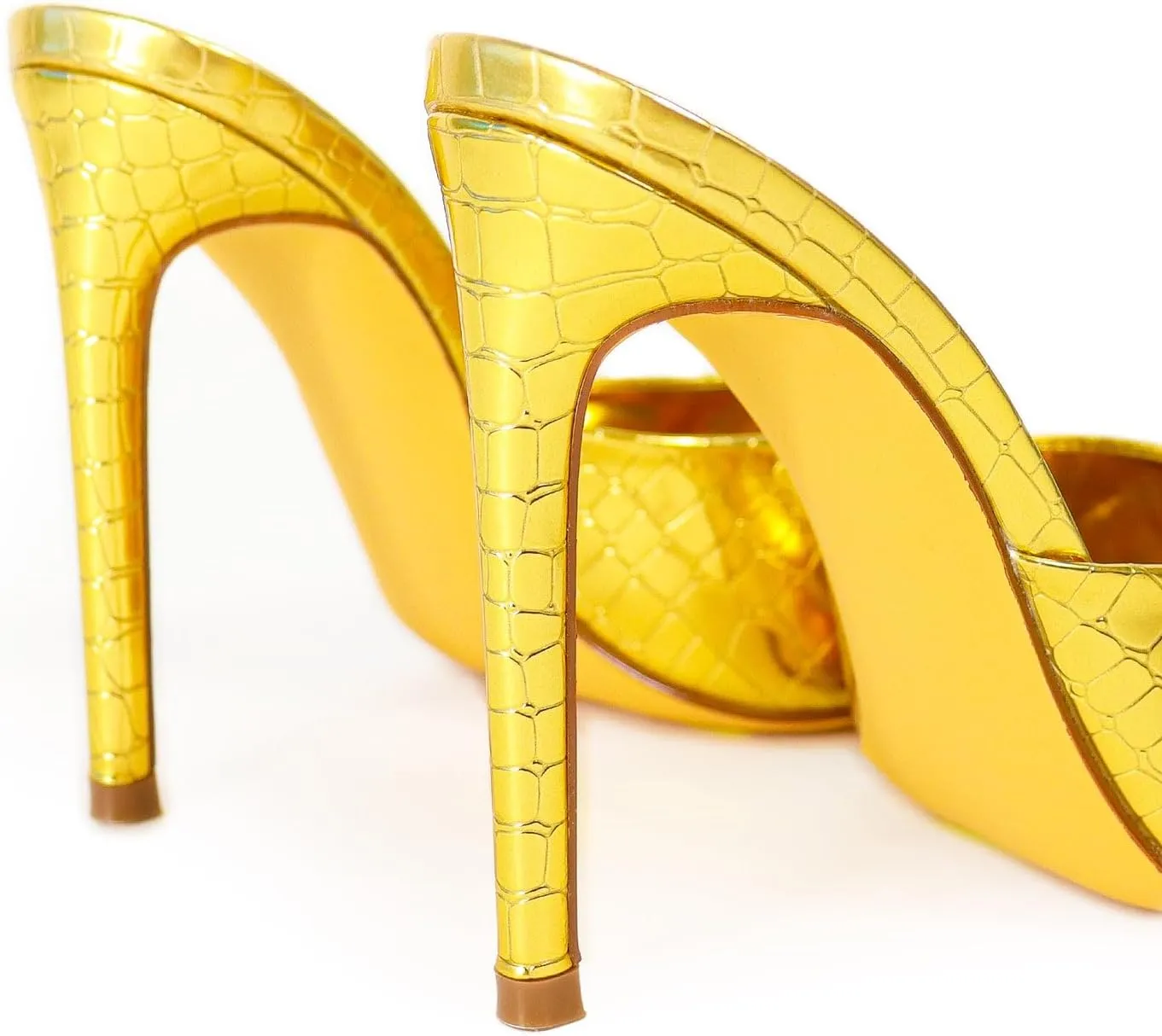 Liliana Women Pointed Toe Slip on Stiletto Heels Sandals