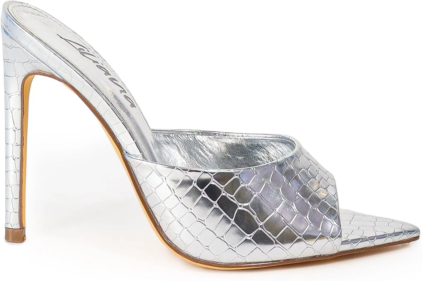 Liliana Women Pointed Toe Slip on Stiletto Heels Sandals
