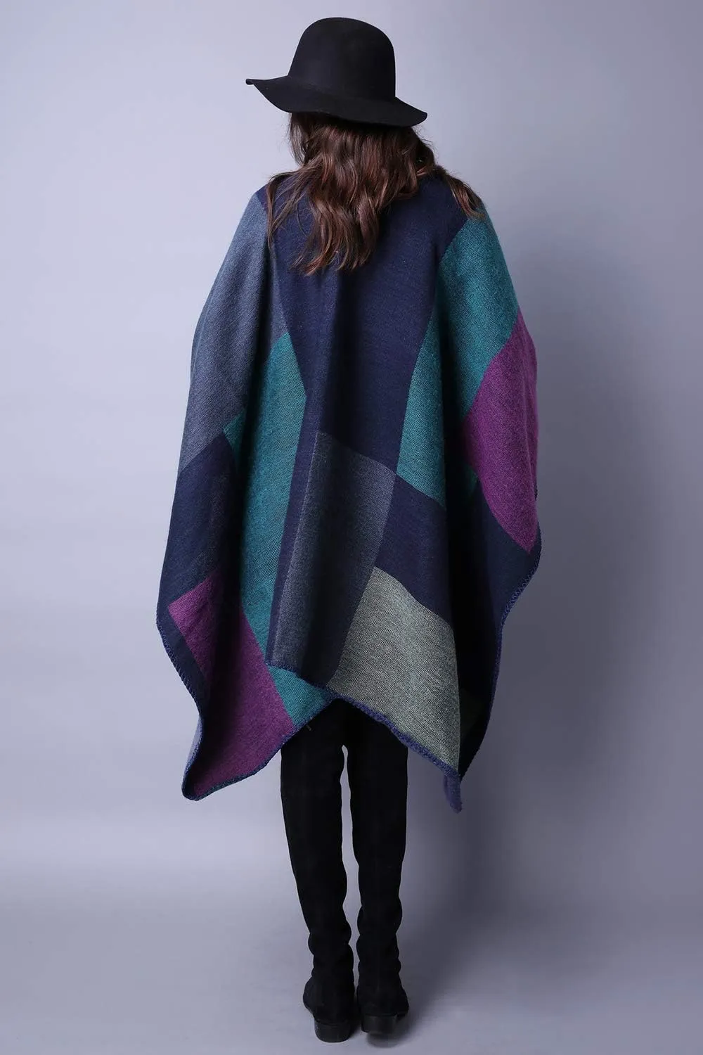 Lncropo Women's Shawls Wraps Winter Open Front Poncho Cape Oversized Cardigan Sweater