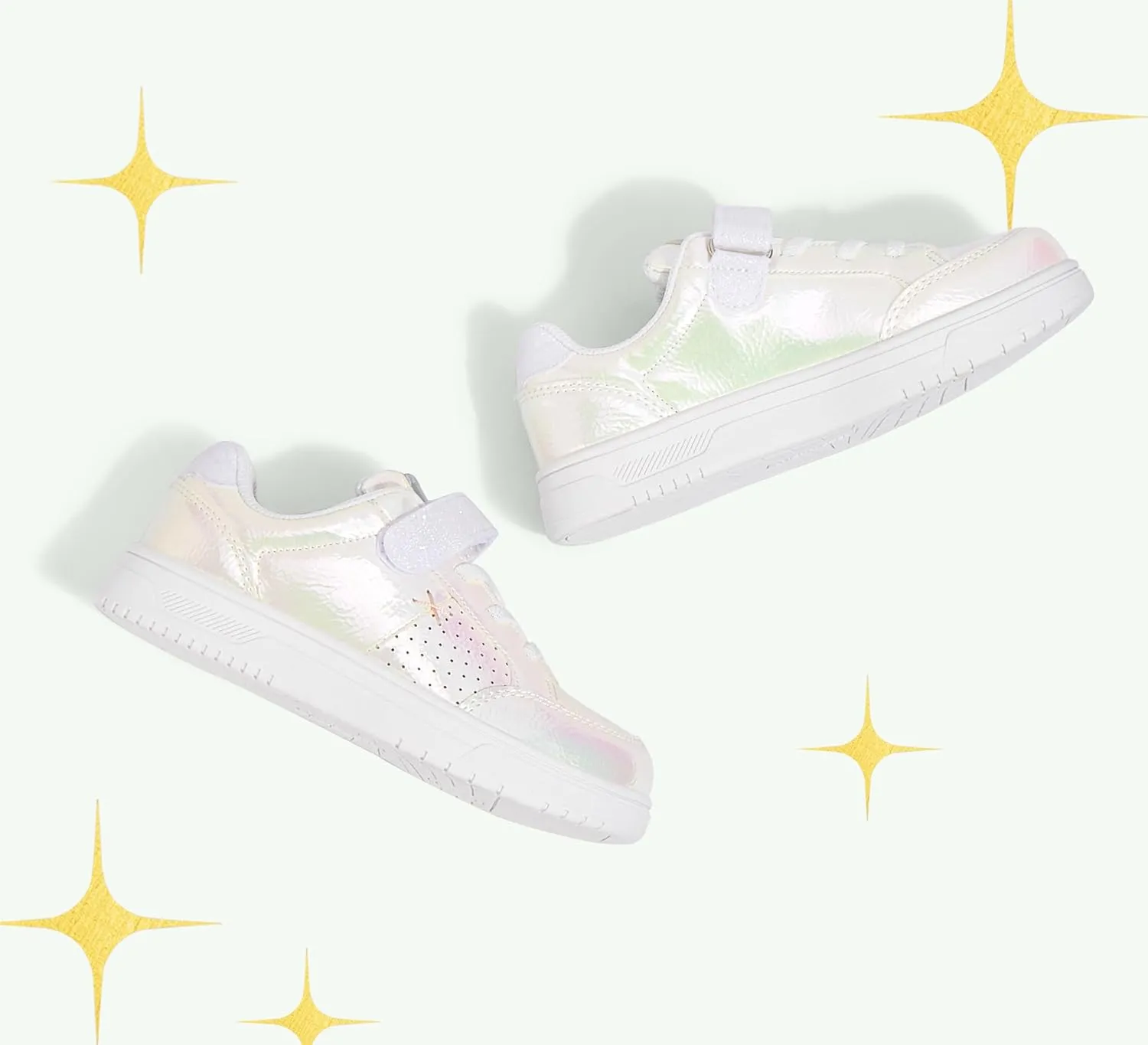 LUCKY STEP Kid's Glitter Walking Shoes Shiny Sparkly Sequins Fashion Sneakers Hook and Loop Athletic Unisex-Child Casual Running for Children/Boys/Girls