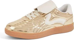 LUCKY STEP Women's Gum Sole Fashion Sneakers Classic Retro Fancy Casual Leisure Tennis Walking Skate Shoes