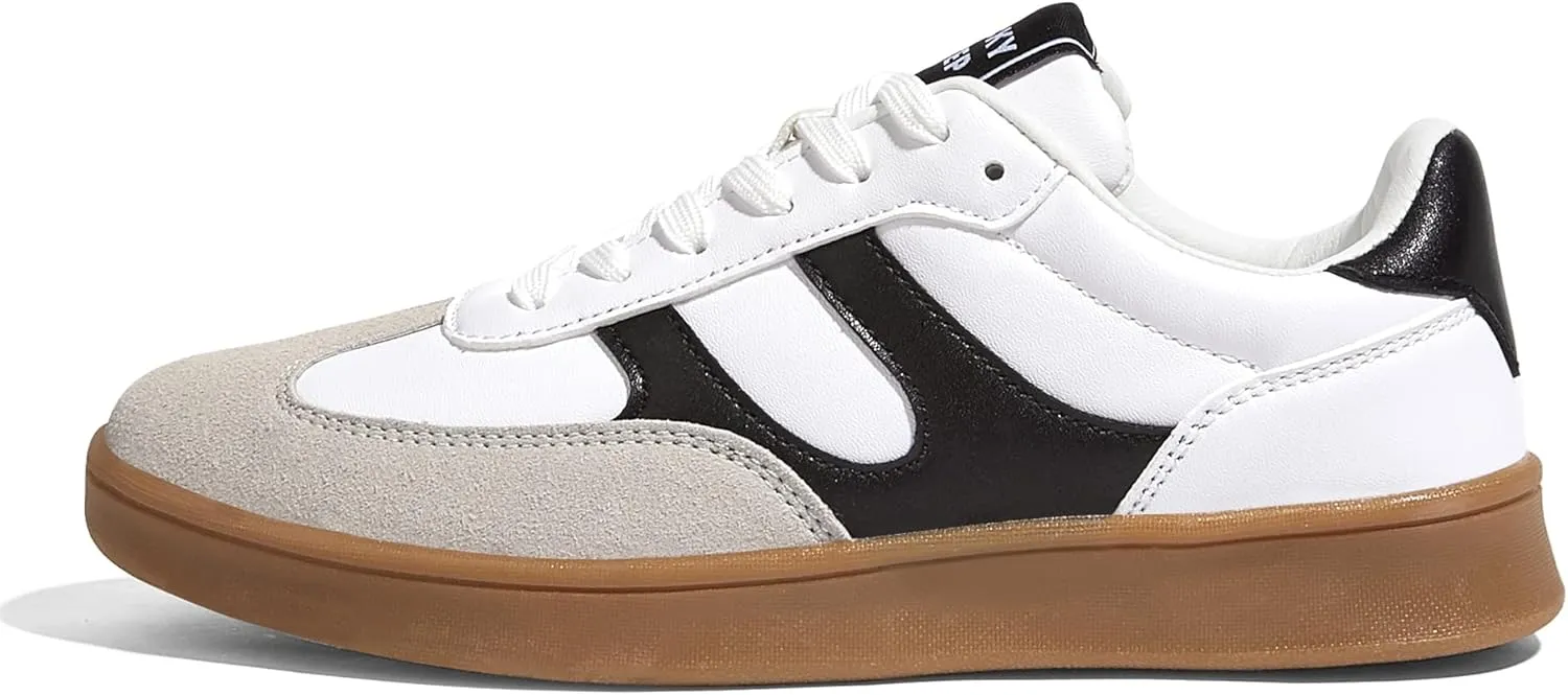 LUCKY STEP Women's Retro Fashion Sneakers Classic Casual Walking Shoes Non Slip Comfort Skate Shoes