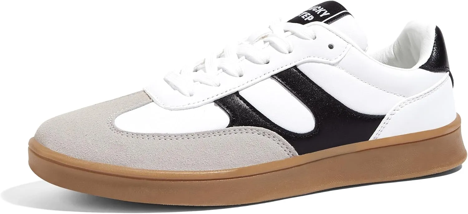 LUCKY STEP Women's Retro Fashion Sneakers Classic Casual Walking Shoes Non Slip Comfort Skate Shoes