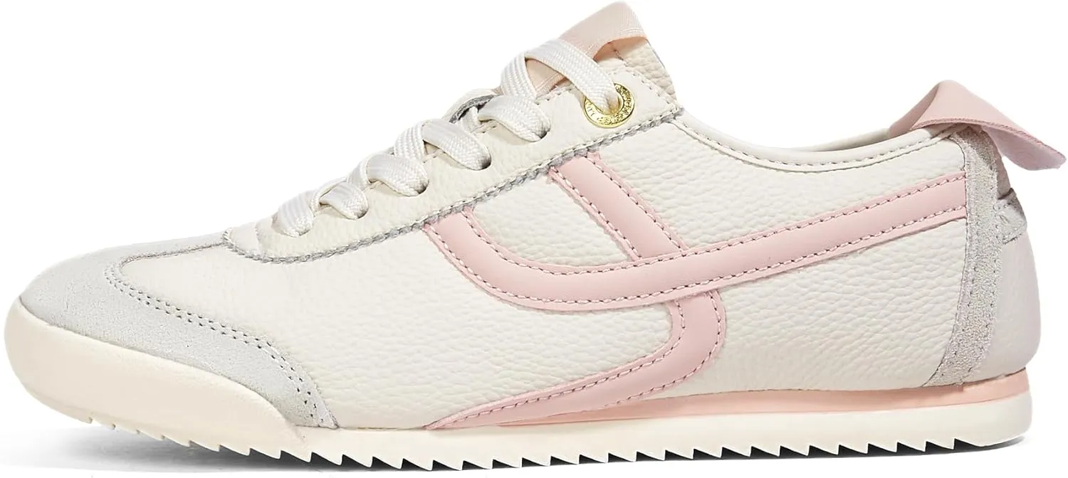 LUCKY STEP Women's Retro Fashion Sneakers Thin Sole Casual Walking Lightweight Tennis Trainers Running Gym Workout Classic Comfortable Athletic Shoes