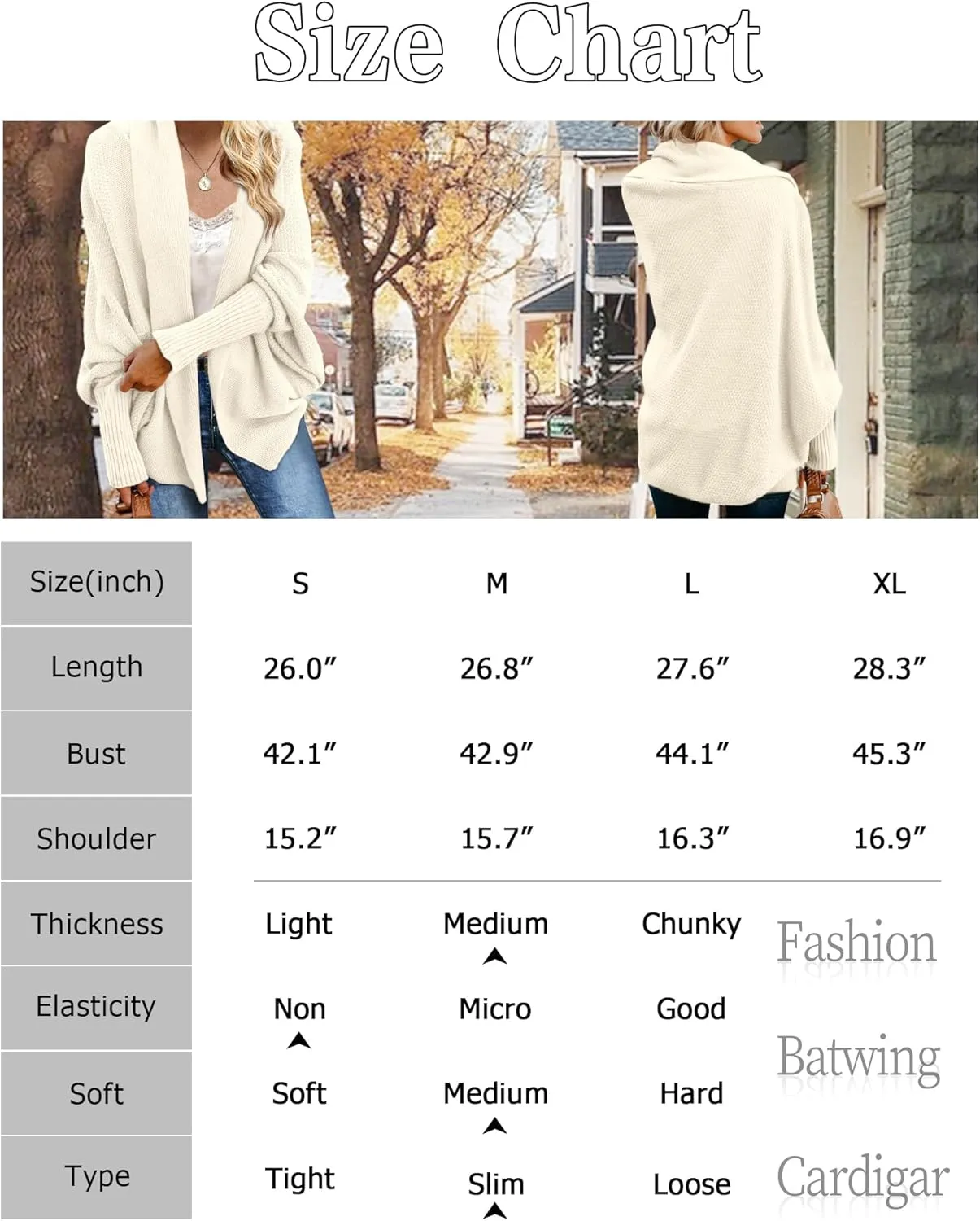 Mafulus Women's Cardigan Sweaters Oversized Chunky Knit Kimono Slouchy Wrap Batwing Open Front Outwear Coat