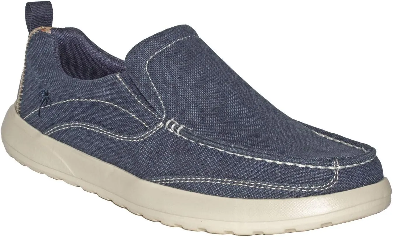 Margaritaville Men's Cushioned Insole Double Gore Stretch Casual Slip on Boat Shoe