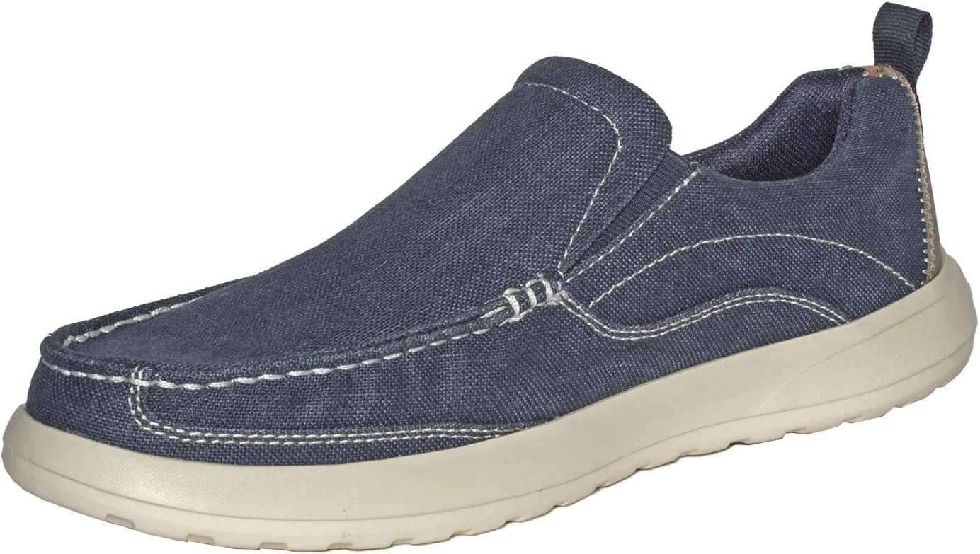 Margaritaville Men's Cushioned Insole Double Gore Stretch Casual Slip on Boat Shoe