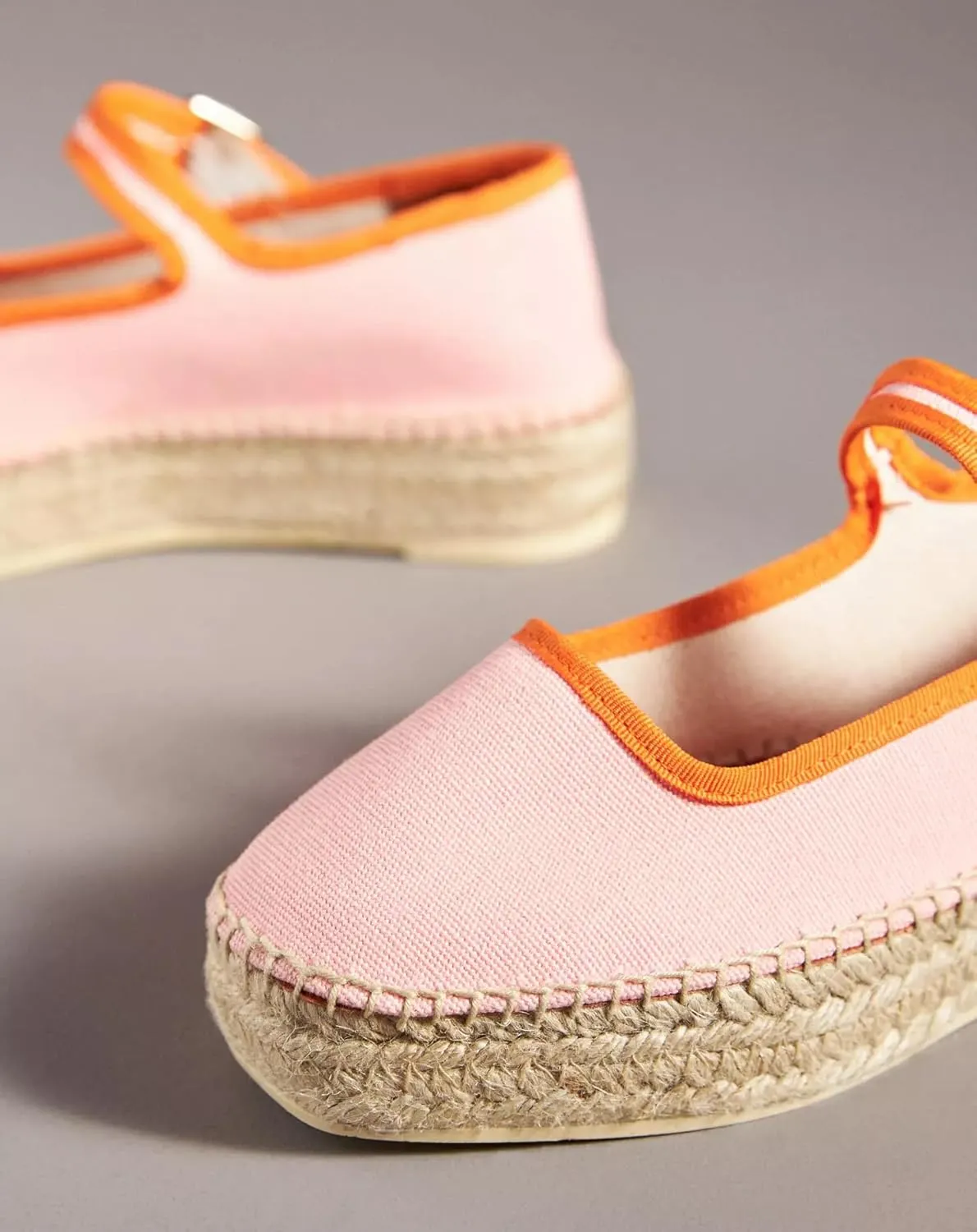 Mary Jane Espadrille Flats for Women Woven Ballet Flat Espadrille Canvas Summer Flats