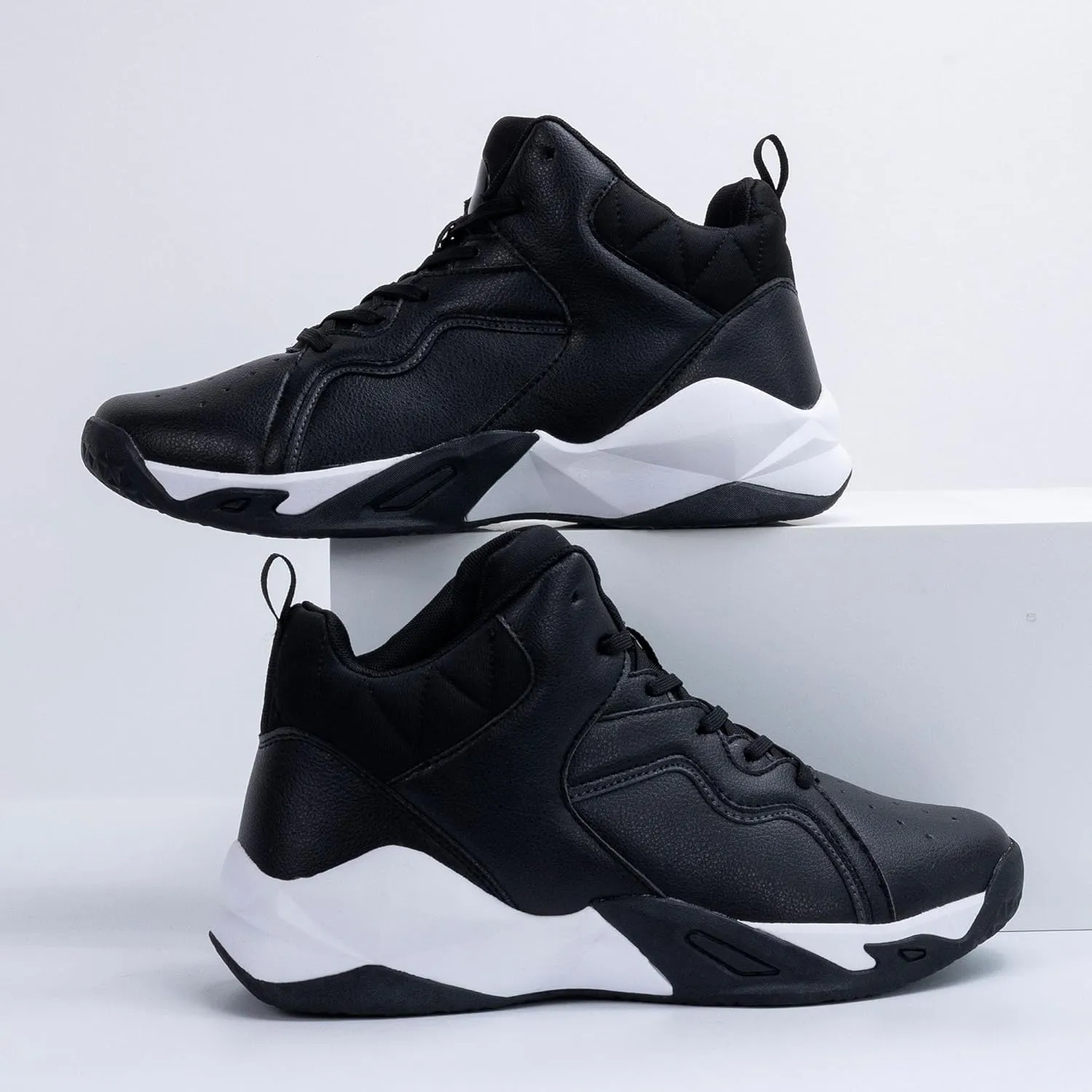 Men's Basketball Shoe High-Top Athletic Running Sneakers Outdoor Trainers Non-Slip Lightweight Cushioning Workout Sport Shoes US 7-13