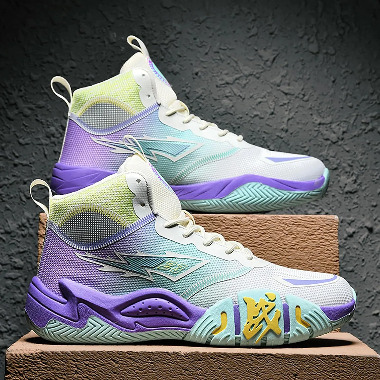 Mens Basketball Shoes Womens High Top Breathable Sneakers Fashion Non Slip Outdoor Sport Shoes Volleyball Shoes