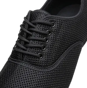 Men's Black Dance Shoes Breathable Mesh Ballroom Dancing Shoes Latin Salsa Social Teaching Practicing Professional Shoes