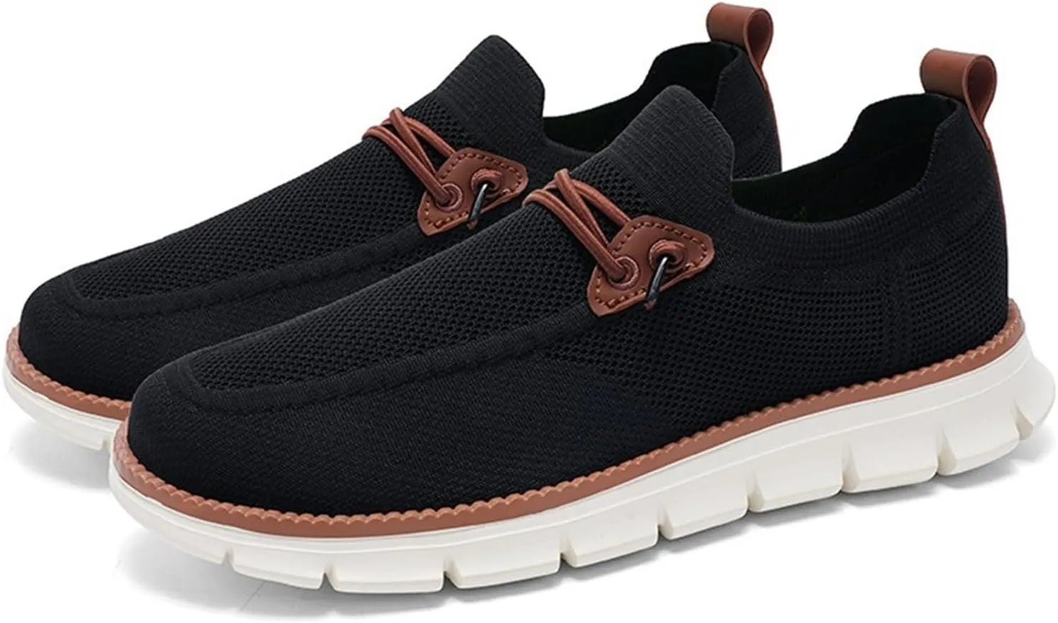 Men's Casual Dress Oxfords Shoes Breathable Knit Leisure Fashion Sneakers Lightweight Comfortable Walking Shoes