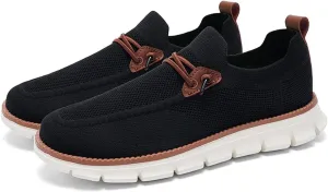Men's Casual Dress Oxfords Shoes Breathable Knit Leisure Fashion Sneakers Lightweight Comfortable Walking Shoes