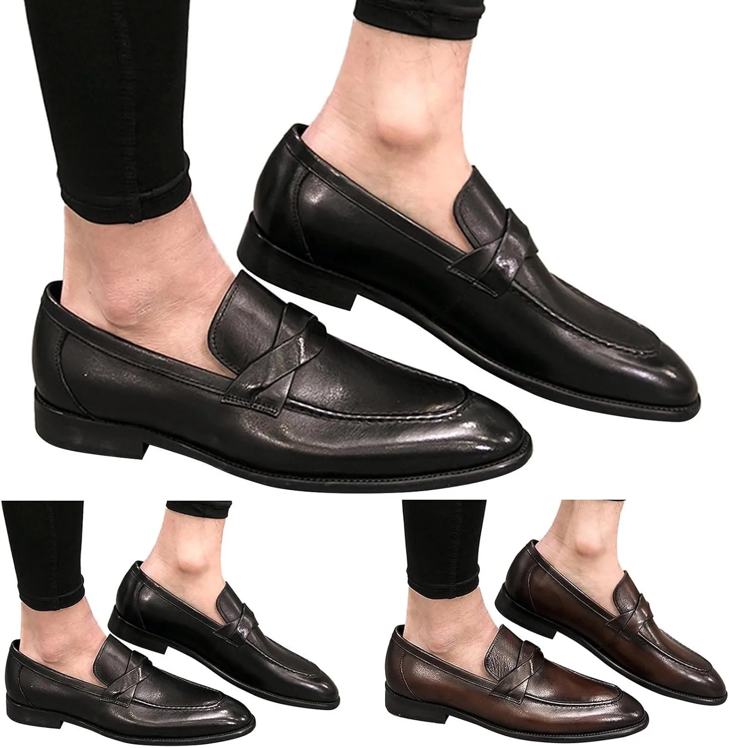 Men's Casual Dress Shoes Comfortable Fashion Dress Sneakers Leisure Suit Formal Leather Business Casual Shoes