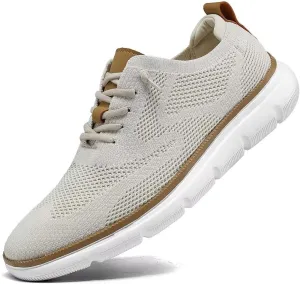 Mens Casual Dress Shoes Fashion Mesh Oxfords Business Walking Work Sneakers Comfortable Lightweight Breathable Soft Sole