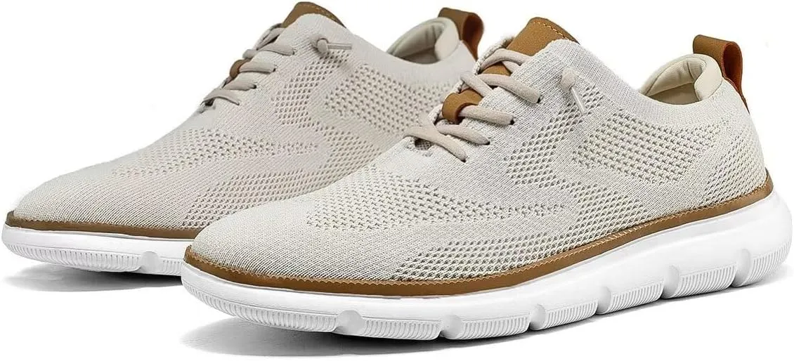 Mens Casual Dress Shoes Fashion Mesh Oxfords Business Walking Work Sneakers Comfortable Lightweight Breathable Soft Sole