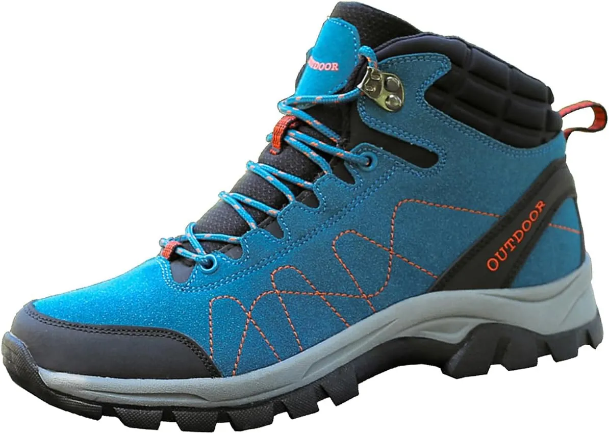 Men's Casual Hiking Boots Outdoor Waterproof Non-Slip Work Boots High Top Trekking Hiking Shoes