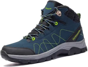 Men's Casual Hiking Boots Outdoor Waterproof Non-Slip Work Boots High Top Trekking Hiking Shoes