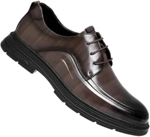 Mens Dress Shoes Men's Business Casual Patent Leather Formal Loafers Lace-Up Oxford Shoes