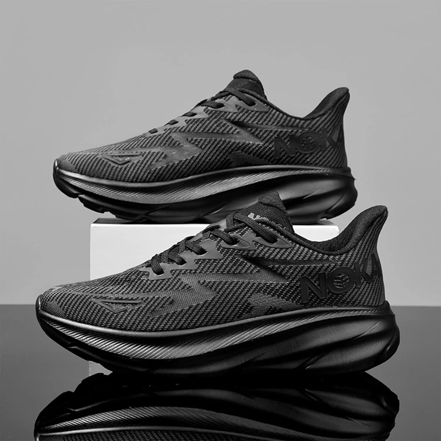 Men's Fashion Sneakers Breathable Mesh Running Shoes Cushioned Athletic Sneakers Non Slip Soft Sole Casual Athletic Walking Shoes