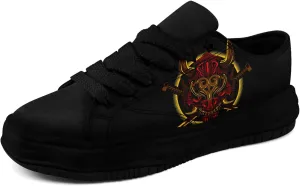 Men's Gothic Skull Fashion Sneakers Casual Skateboarding Canvas Shoes for Women Streetwear Trendy Comfort Walking Shoes