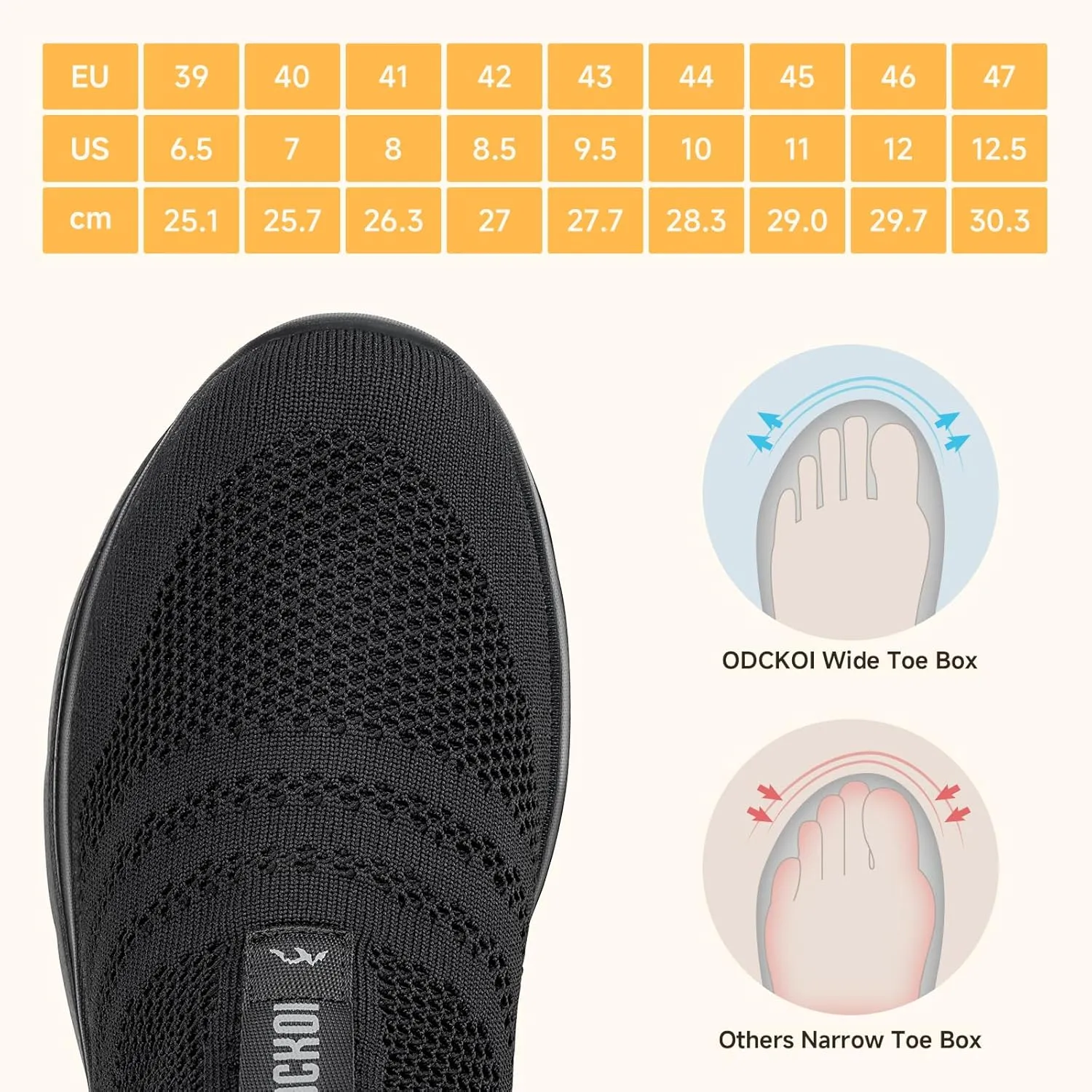 Men's Hands-Free Slip On Sneakers | Laceless Walking Shoes for Gym/Travel/Office