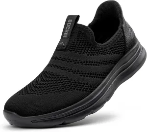 Men's Hands-Free Slip On Sneakers | Laceless Walking Shoes for Gym/Travel/Office