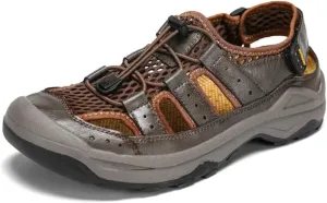 Men’s Hiking Trail Sandals: Outdoor Closed Toe Sport Shoes with Arch Support