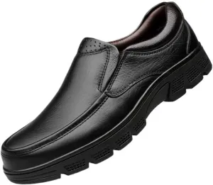 Men's Luxury Oxford Shoes, Slip-on Designer Moccasins, Winter Warm Plush Loafers, Platform Height Increase Business Dress Shoes for Men