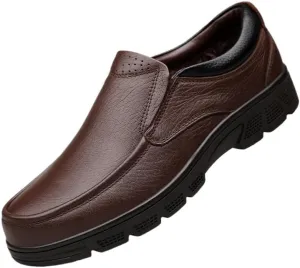 Men's Luxury Oxford Shoes, Slip-on Designer Moccasins, Winter Warm Plush Loafers, Platform Height Increase Business Dress Shoes for Men