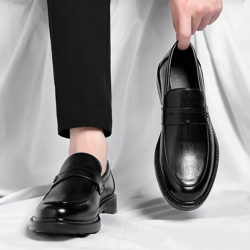 Men's Patent Leather Slip-On Loafers Wedding Dress Shoes Mens Fashion Sneakers