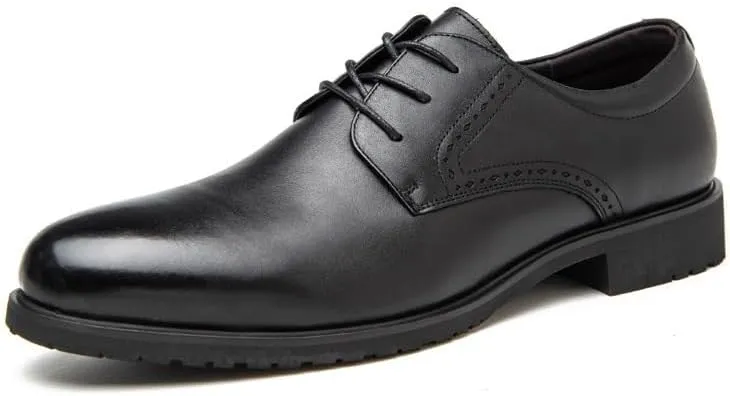 Men's Retro Wingtip Brogue Oxfords Vintage Leather Dress Shoes Business Casual Loafers for Men