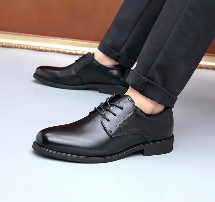 Men's Retro Wingtip Brogue Oxfords Vintage Leather Dress Shoes Business Casual Loafers for Men