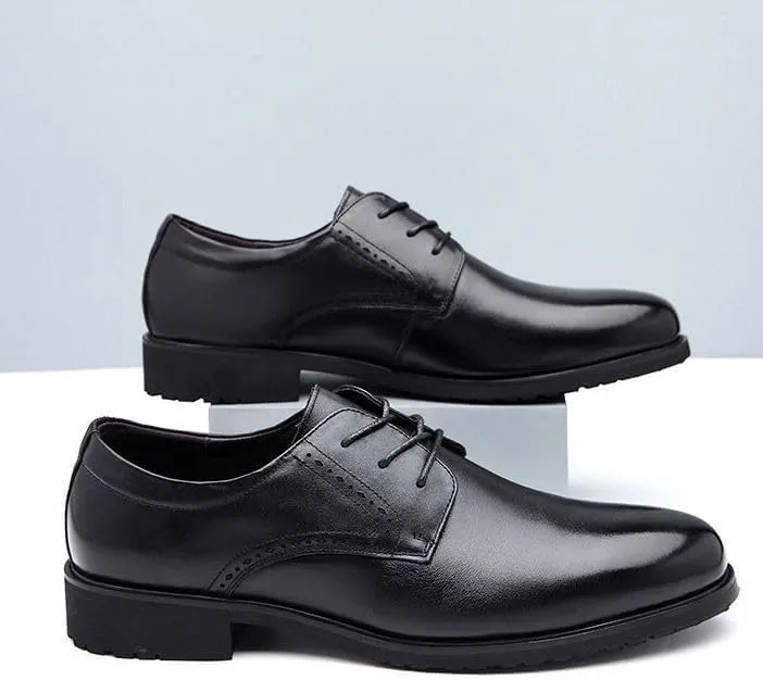 Men's Retro Wingtip Brogue Oxfords Vintage Leather Dress Shoes Business Casual Loafers for Men