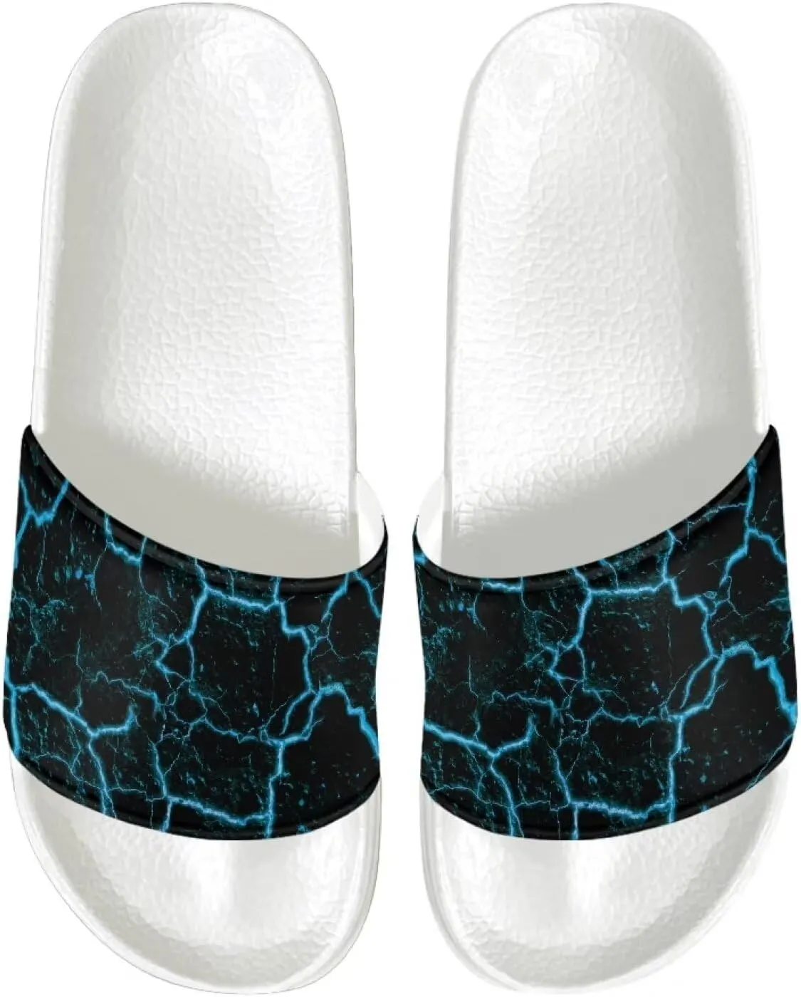 Men's Sandals Slides Non-Slip Slippers Casual White Sole Summer Shoes for College Dorm Gym Beach