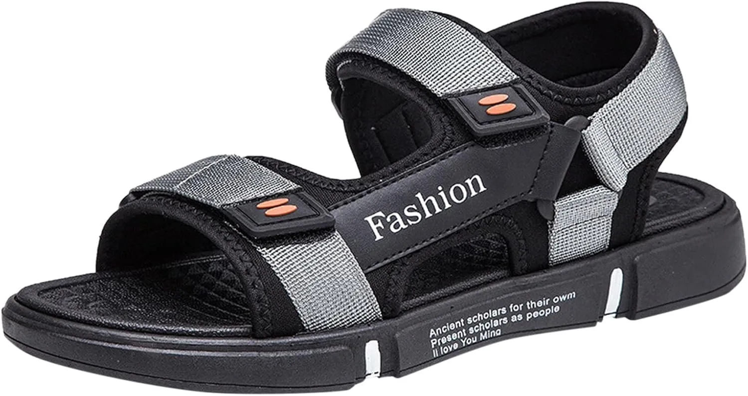 Men's Sandals With Adjustable Strap Non Slip Summer Beach Water Friendly Sandal Casual Thick Cushion Fisherman Sandal