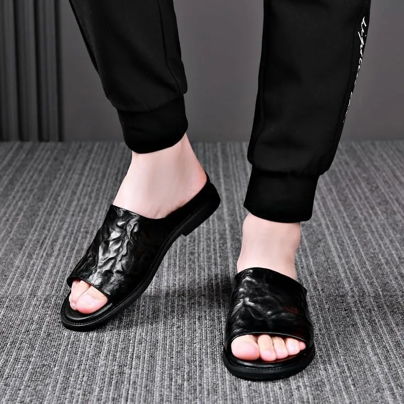 Men's Slip-On Loafers Genuine Leather Penny Style with Flexible Sole and Padded Collar for All-Day Comfort