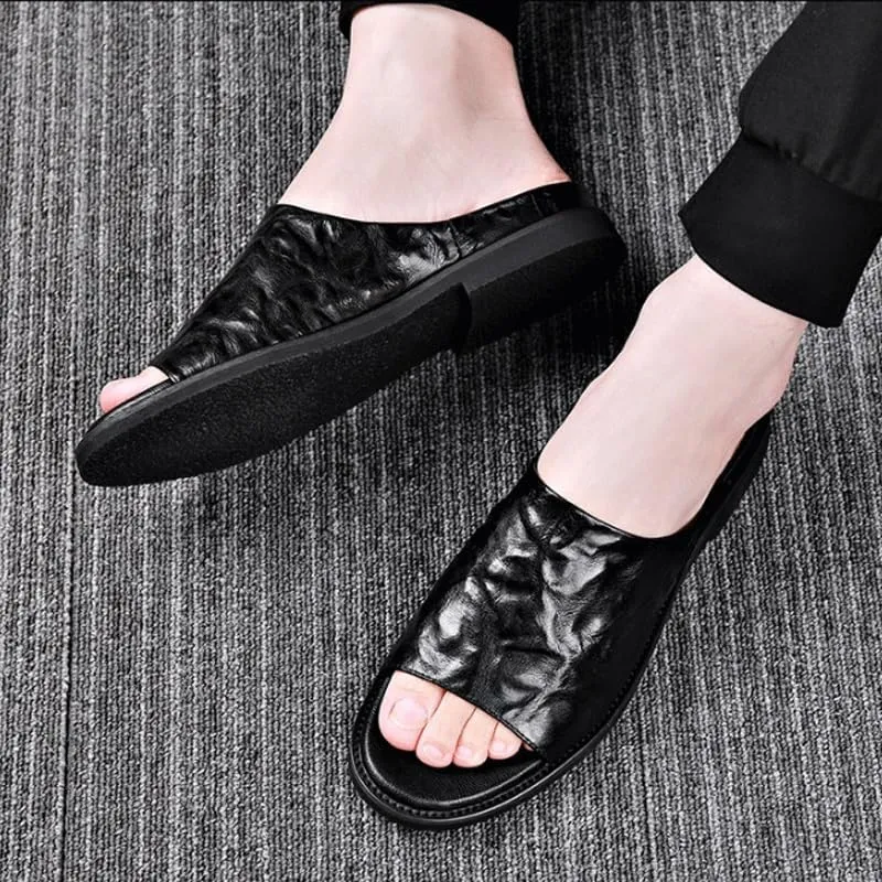 Men's Slip-On Loafers Genuine Leather Penny Style with Flexible Sole and Padded Collar for All-Day Comfort