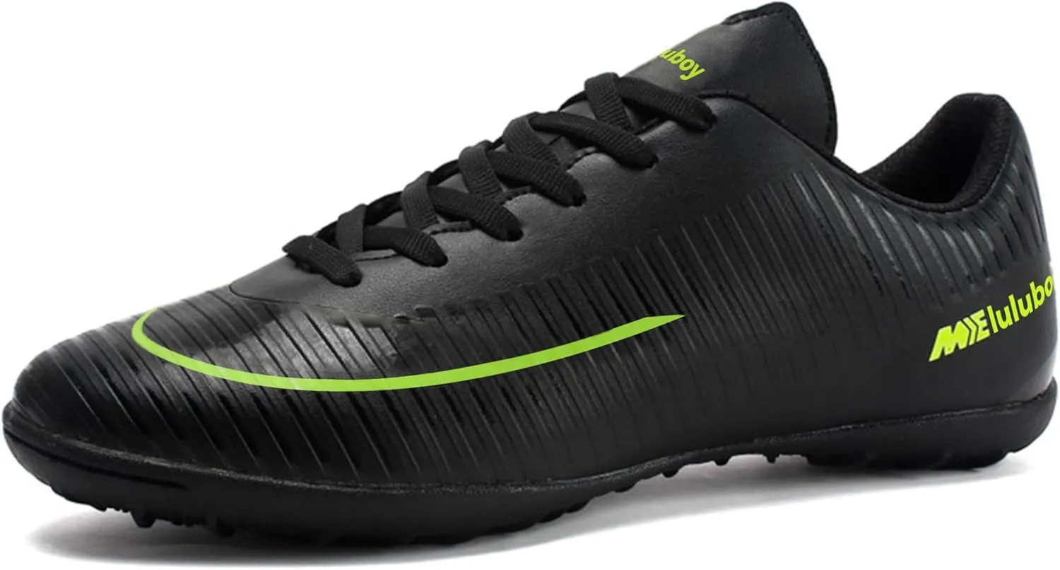 Men's Soccer Cleats Football Shoes Non-Slip Spikes Lace-Up Indoor TF Turf Futsal Running Sports Athletic Sneaker