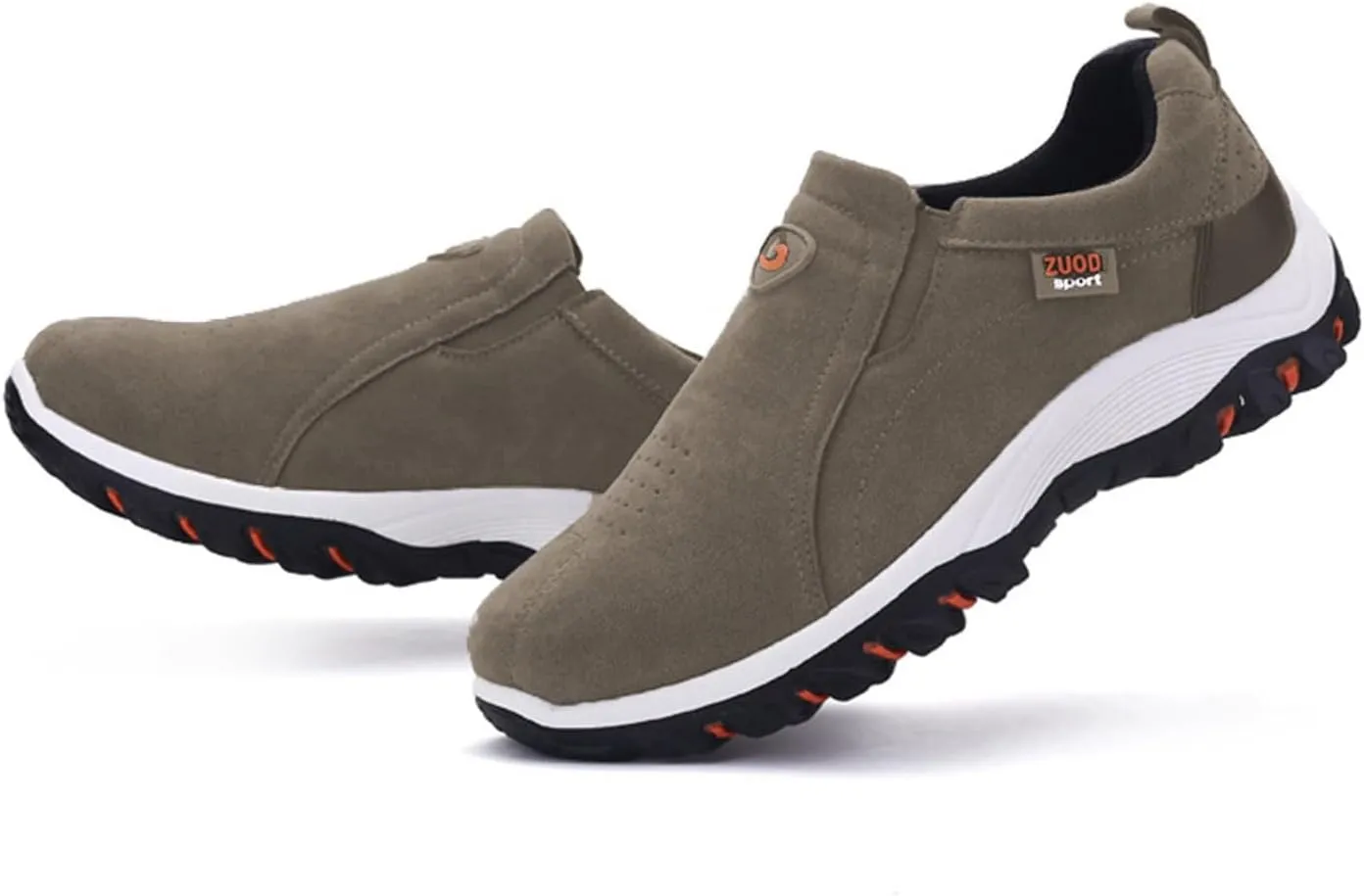 Men's Walking Shoes Waterproof Hiking Shoes Slip on Orthopedic Sneakers Outdoor Non Slip Shoes Casual Trail Shoes