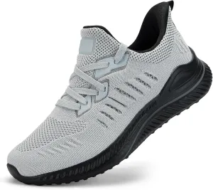 Mens Wide Sneakers - Slip On Memory Foam Walking Shoes Breathable Non Slip Tennis Running Shoe Ultra Lightweight Comfortable Workout Gym Jogging and Casual Sports