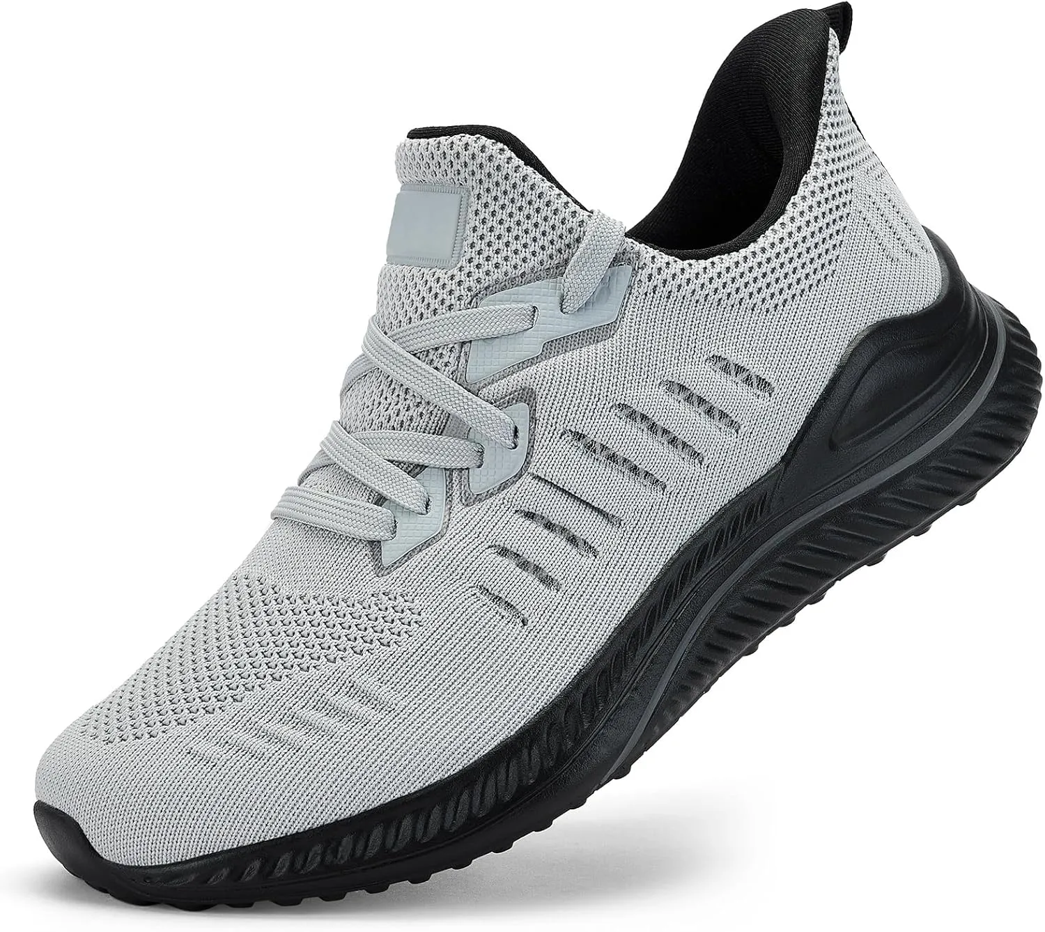 Mens Wide Sneakers - Slip On Memory Foam Walking Shoes Breathable Non Slip Tennis Running Shoe Ultra Lightweight Comfortable Workout Gym Jogging and Casual Sports
