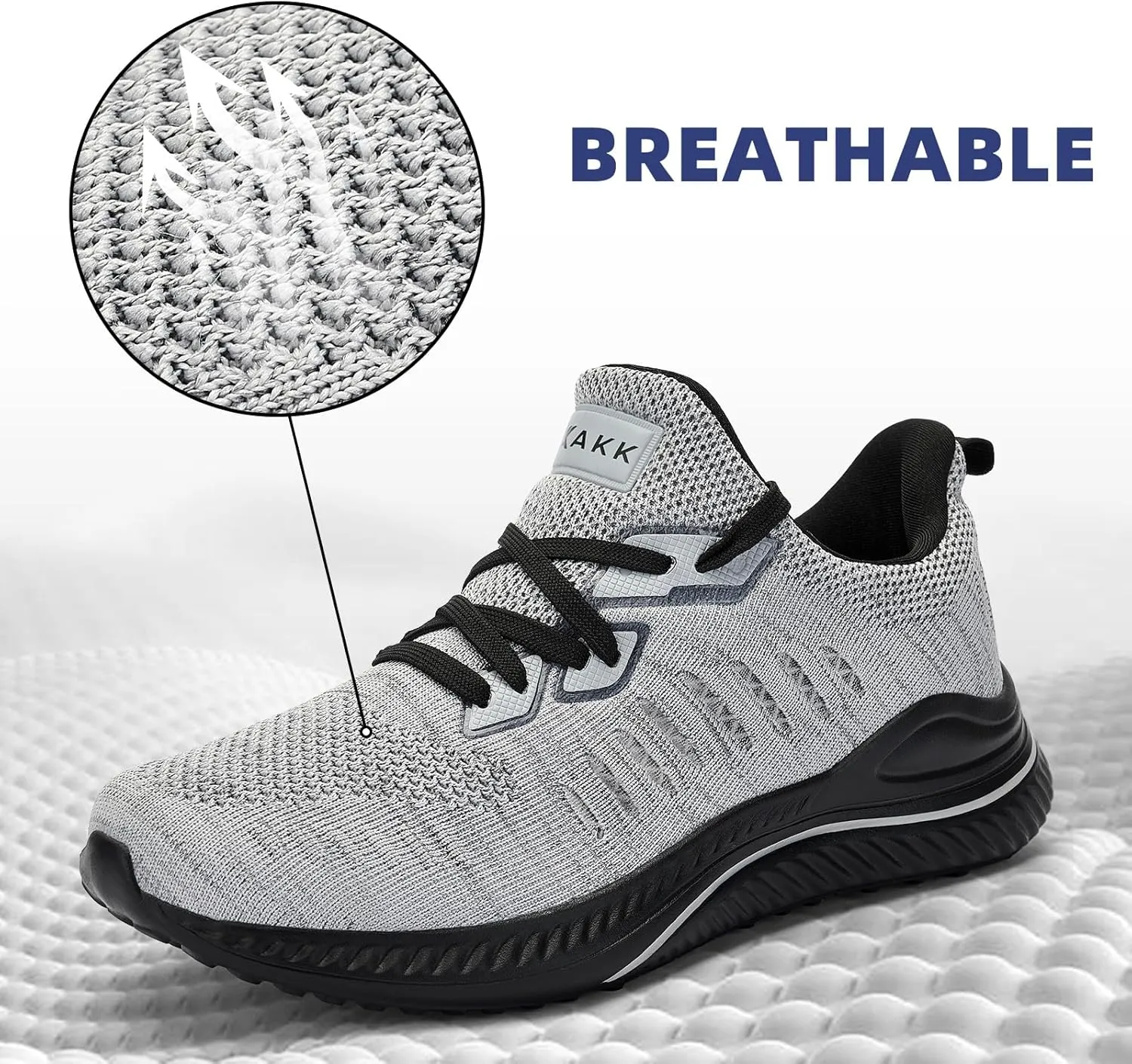 Mens Wide Sneakers - Slip On Memory Foam Walking Shoes Breathable Non Slip Tennis Running Shoe Ultra Lightweight Comfortable Workout Gym Jogging and Casual Sports
