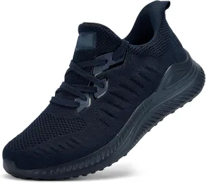 Mens Wide Sneakers - Slip On Memory Foam Walking Shoes Breathable Non Slip Tennis Running Shoe Ultra Lightweight Comfortable Workout Gym Jogging and Casual Sports