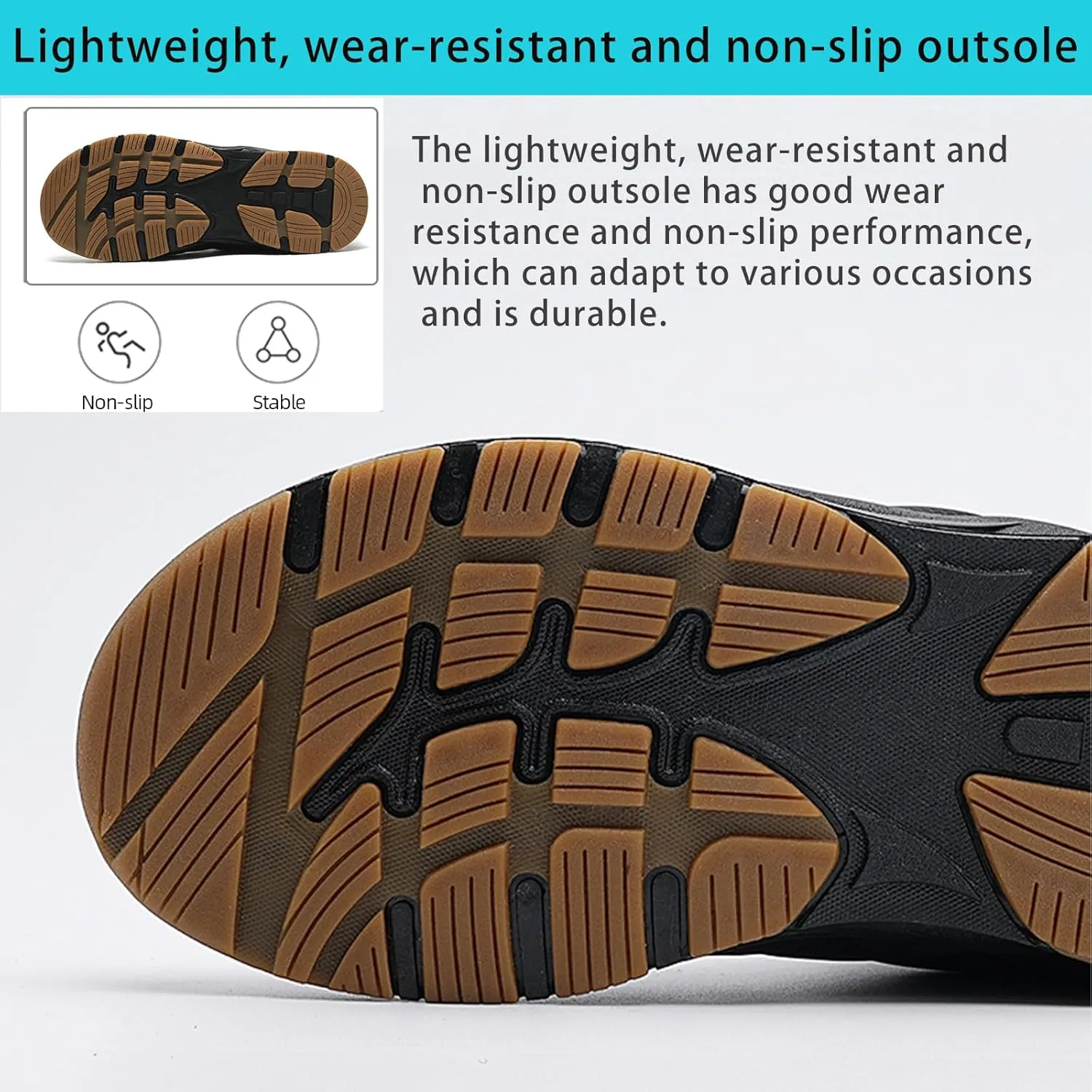 Mens Winter Warm Snow Boots Fur Lined Anti-Slip Waterproof Winter Shoes Retro Anti-Collision Round Toe Zipper Closure Slip on Outdoor Boot