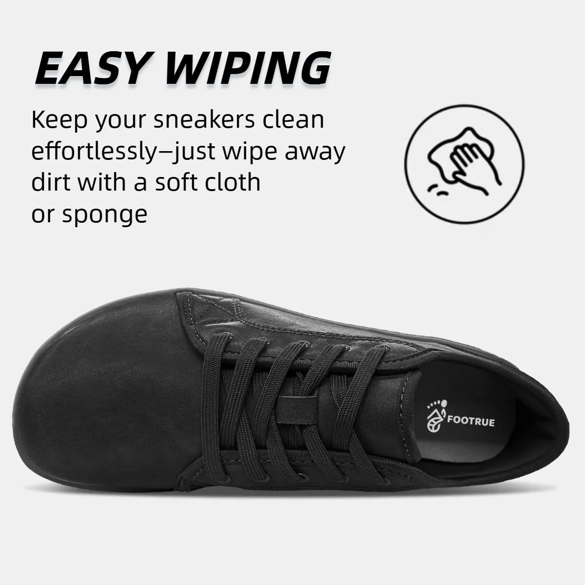 Mens Womens Minimalist Barefoot Sneakers Leather Shoes Wide Toe Box Zero Drop Walking Shoes
