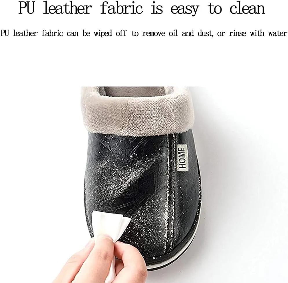 Men's Women's Slippers Foam Memory House Outdoor Indoor Shoes Slip-on Anti-Skid Comfort Fleece Lining Cotton